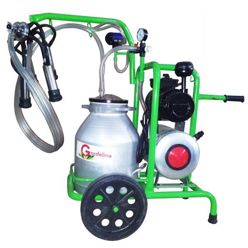 Aparat de muls vaci DKD 1 post bidon aluminiu 30L sasi antistatic tanc vacuum