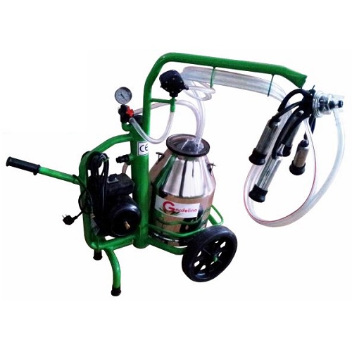 Aparat de muls vaci DKD 1 post bidon inox 30 litri sasi antistatic