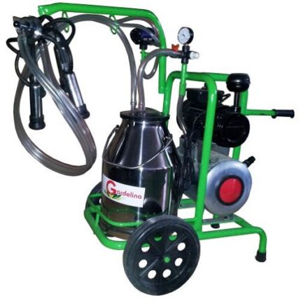 Aparat de muls vaci DKD 1 post bidon inox 30L sasi antistatic tanc vacuum