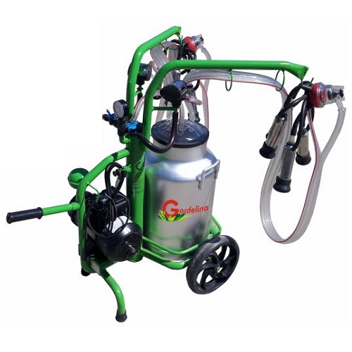 Aparat de muls vaci DKD 2 posturi bidon aluminiu 40L. Aparate de muls vacile la reducere