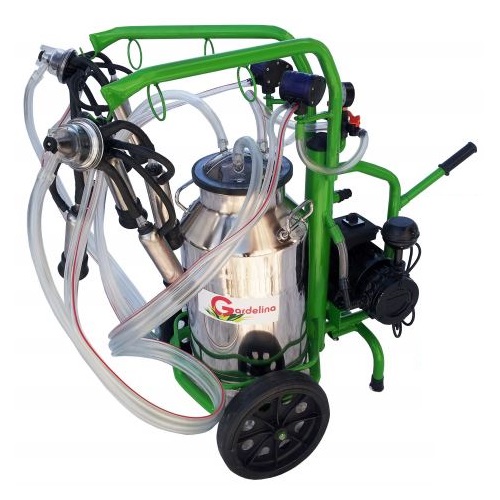 Aparat de muls vaci DKD 2 posturi bidon inox 40L