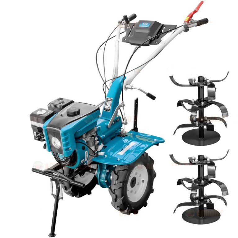 Motocultor DKD 1000B NEW motor 7 CP latime lucru 80 cm freze roti cauciuc 4.00-8 capota cu far