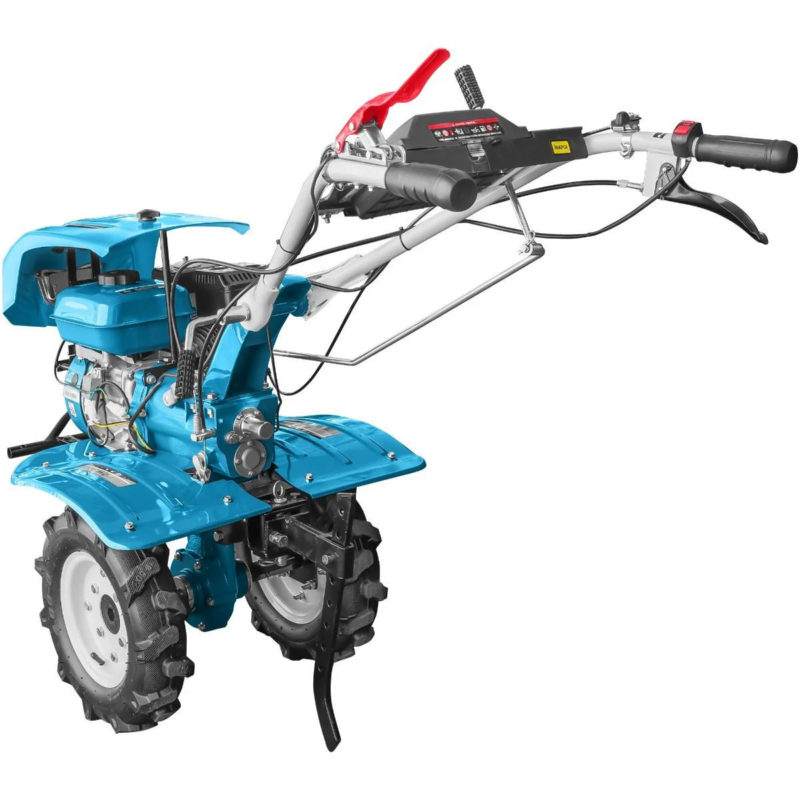 Motocultor DKD 1000B NEW-1 motor 7 CP latime lucru 90 cm freze roti cauciuc 4.00-8 capota cu far