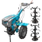Motocultor DKD 1010D NEW motor 16 CP benzina 2+1 viteze latime lucru 80-110 cm freze roti cauciuc 5.00x12" capota cu far LED