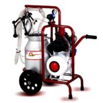 Mulgatoare pentru capre DKD cu 2 posturi si bidon aluminiu de 40L si cu rezervor din aluminiu