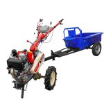 Motocultor Kama KDT 910LE diferential pornire electrica motor 9 CP Diesel 6+2 viteze roti cauciuc 4.00x10" + Remorca