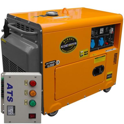 Generator curent Kama KDE 6500TN diesel putere max 5.5 kW rezervor 15 l 230V AVR & ATS inclus