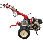 Motocultor Kama KDT 910LE diferential pornire electrica motor 9 CP Diesel 6+2 viteze roti cauciuc 4.00x10" + Set freza de adancime - imagine 8